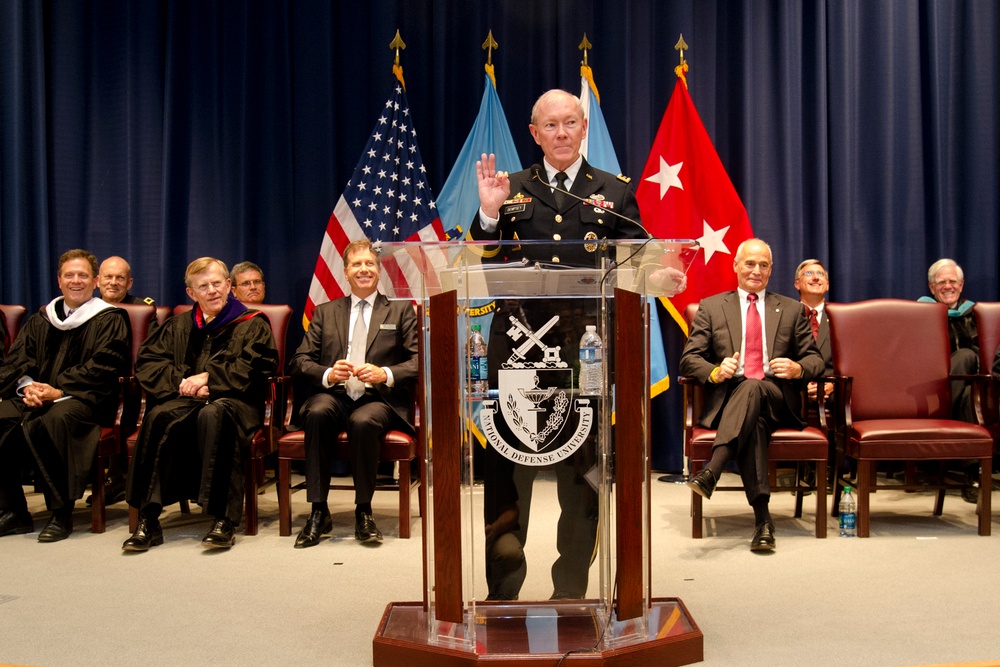 Dempsey Addresses Graduates at National Defense University