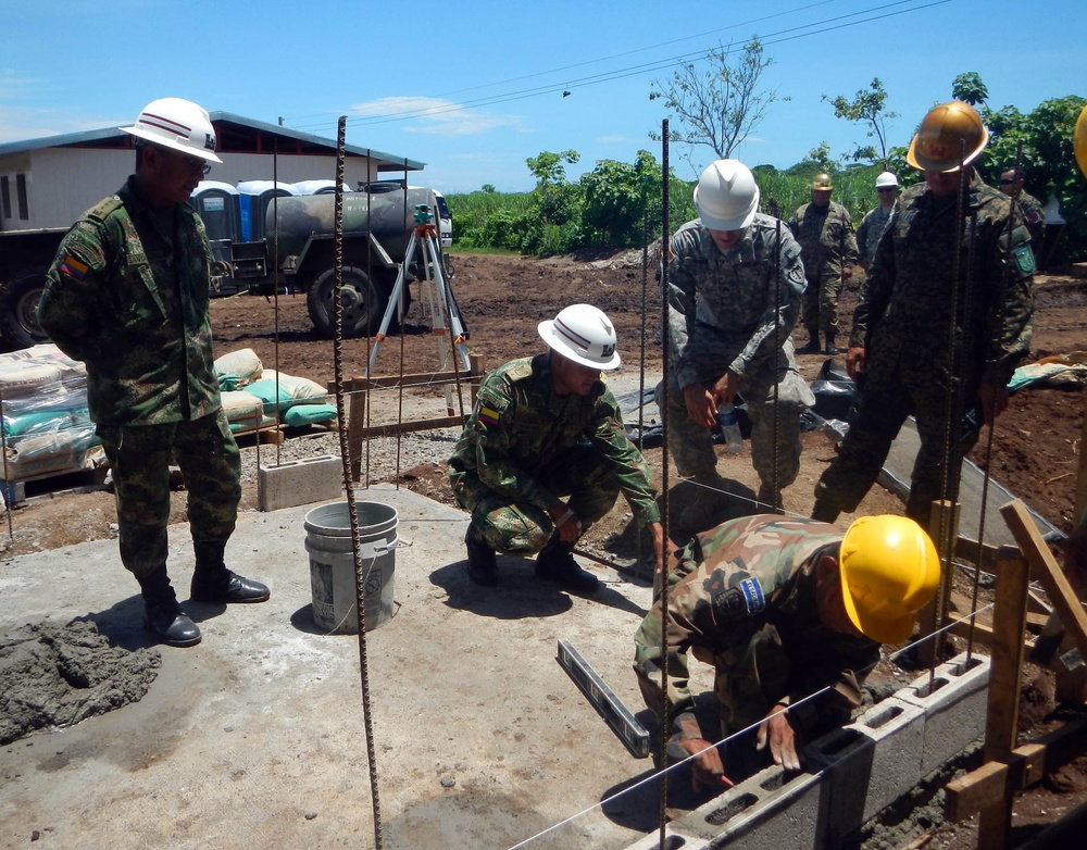 Colombian, Salvadoran and U.S. Troops Build School in Remote Salvadoran Village