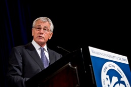 Hagel Outlines U.S. Defense Policy in Middle East at Washington Institute Symposium