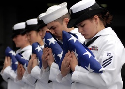 Sailors Honor Fallen Comrades in Solemn Burial-at-Sea Ceremony