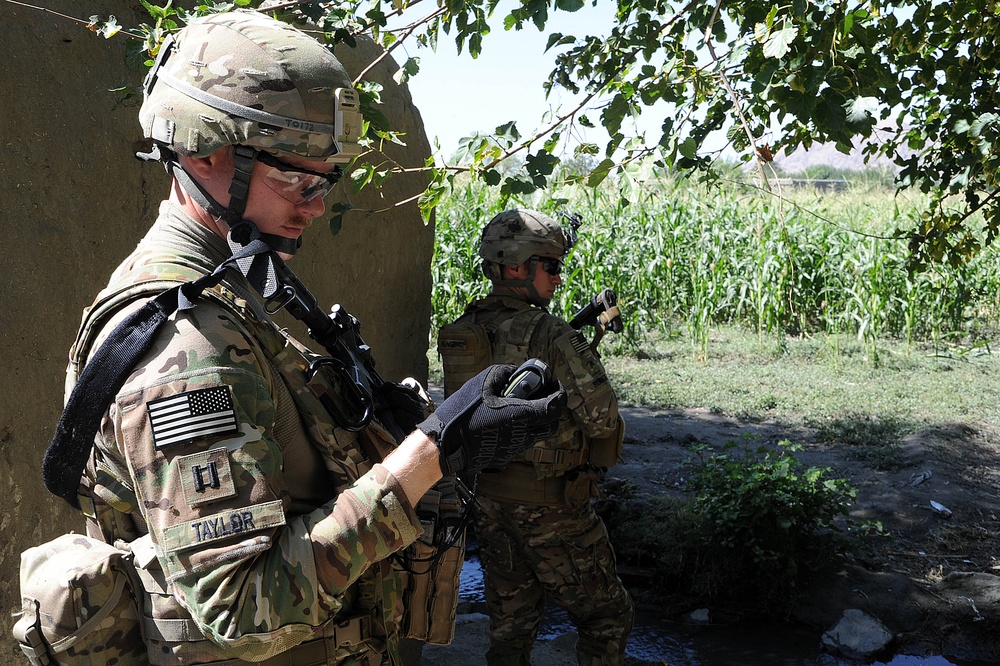 Army Reserve Officer Gathers GPS Data at Afghan Dairy Farm
