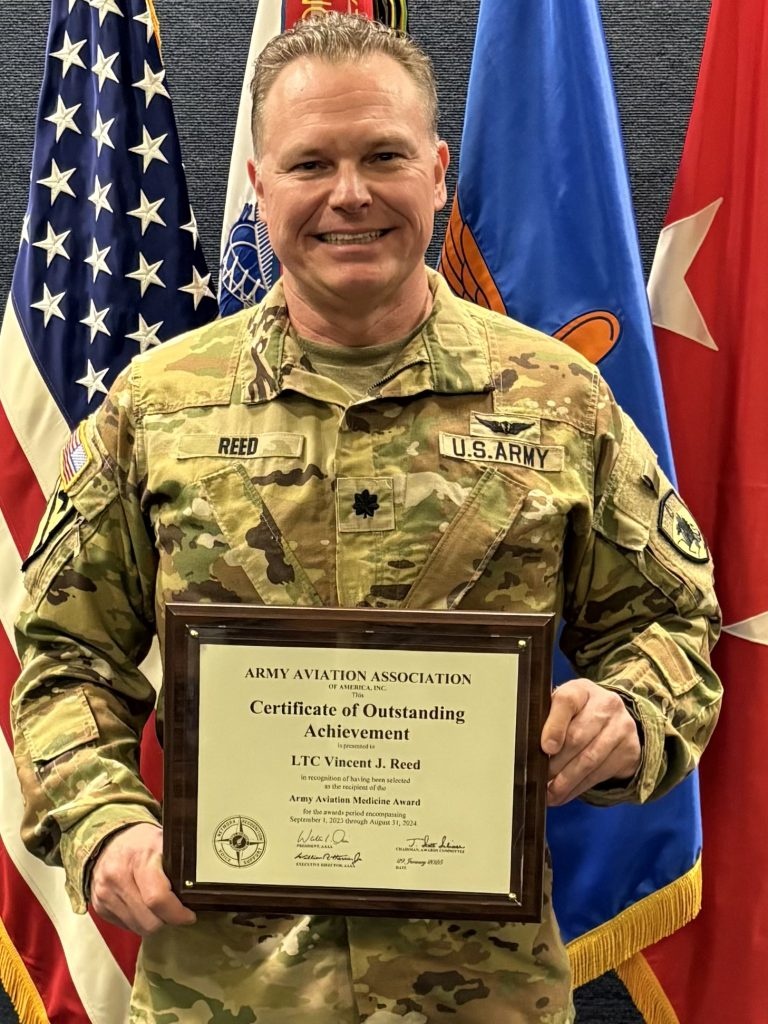 Lt. Col. Vincent Reed Celebrates Award Achievement