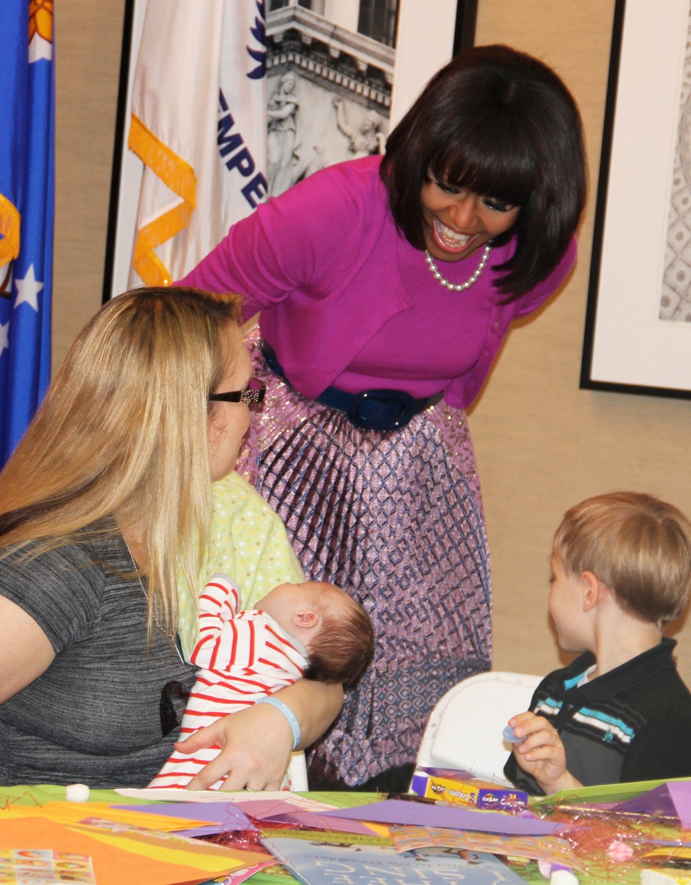 First Lady Hosts Pre-Easter Celebration for Military Families at Walter Reed