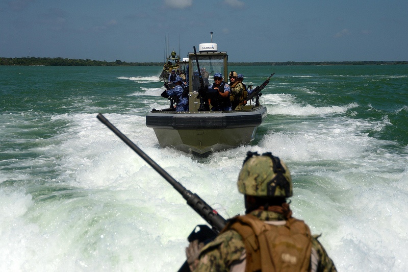 U.S. Navy Sailor Provides Security During Joint River Operations in Belize
