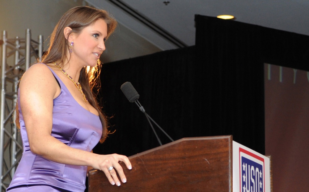 Stephanie McMahon Addresses USO Gala in Arlington