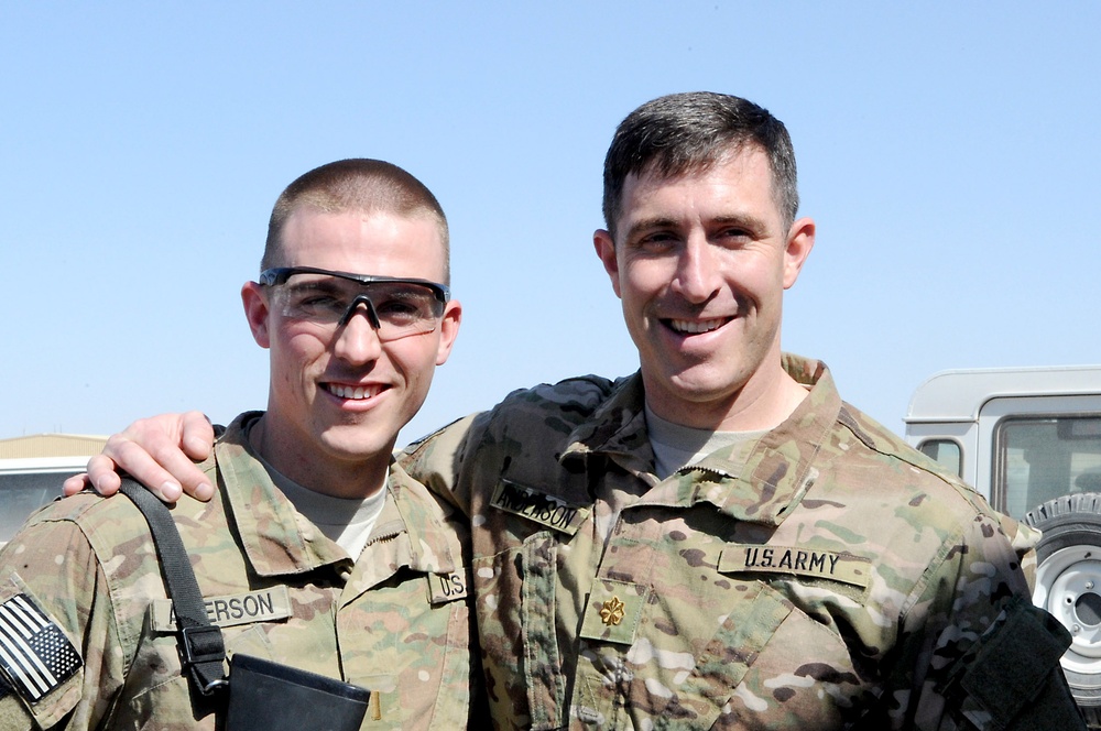 Cousins Reunite During USO Spring Troop Visit in Afghanistan
