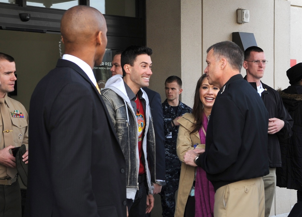 Vice Chairman of Joint Chiefs Visits Wounded Troops, Meets with American Idol Stars