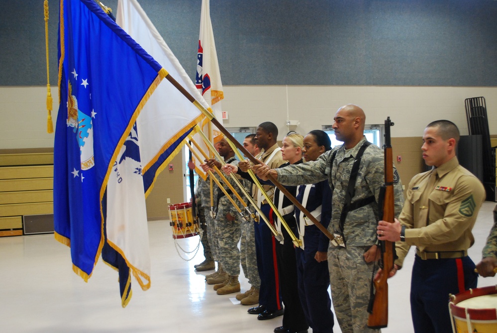 Joint Color Guard Prepares for Super Bowl Halftime Show