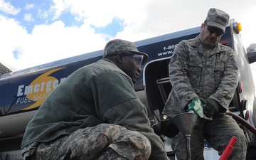 National Guard Troops Provide Fuel Support During Hurricane Sandy Response