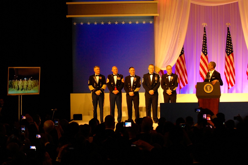 Obama Connects with Troops in Afghanistan via Satellite at Commander in Chief Ball