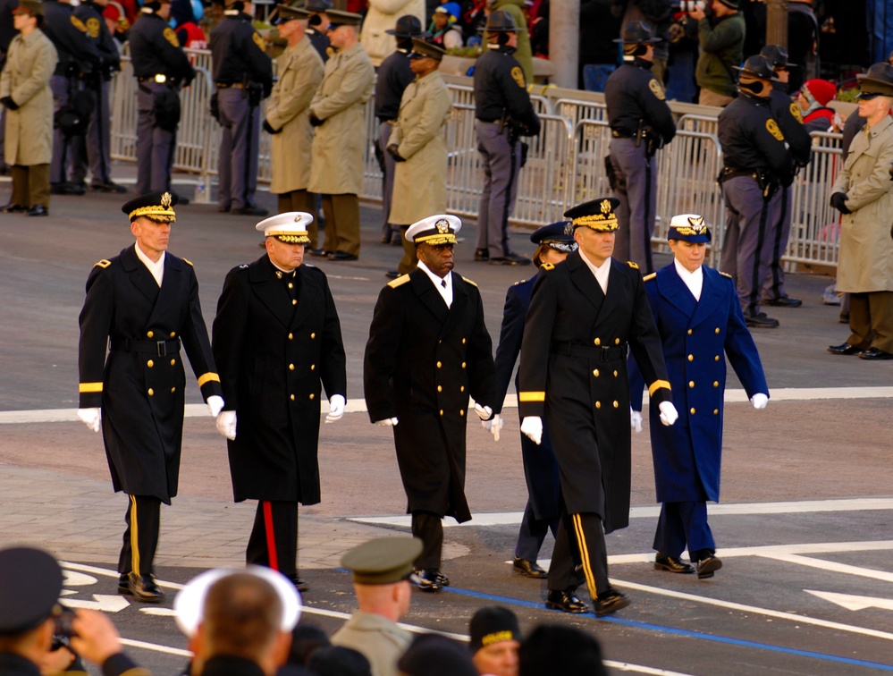Military Leaders March in Inaugural Parade
