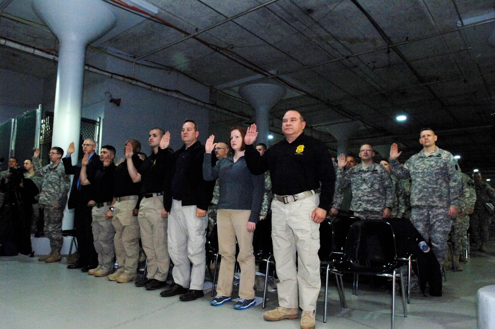 National Guard Troops Sworn In to Support 57th Presidential Inauguration