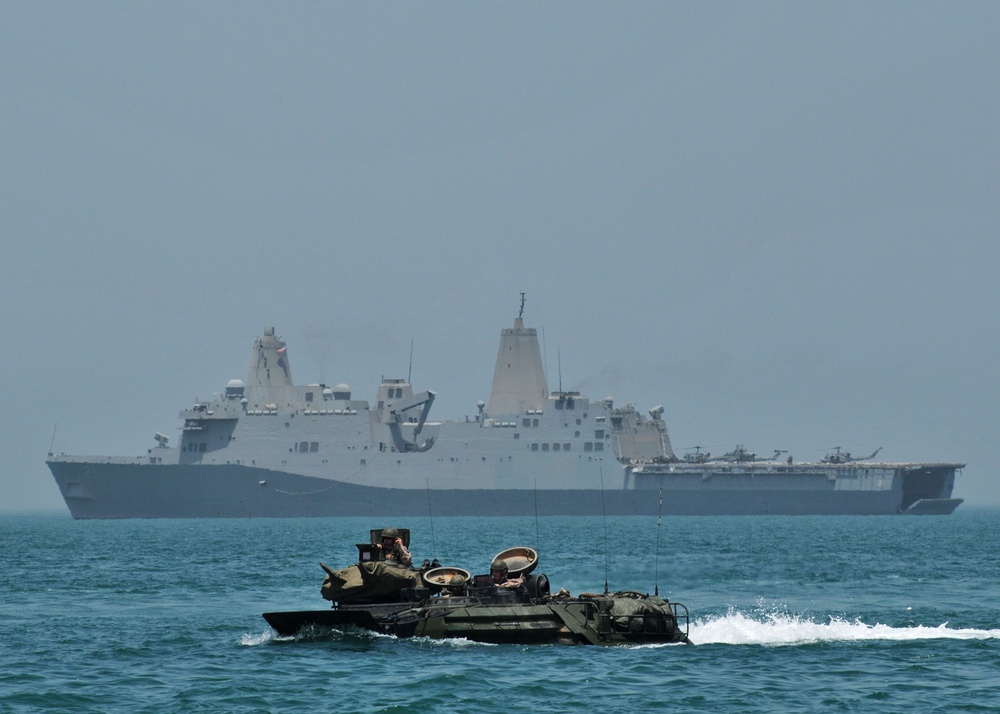 Marines Conduct Amphibious Operations from USS New York in Arabian Sea