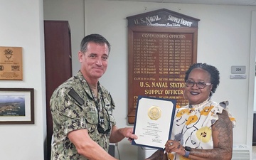 Anna Stamps receives 30 year length of service award