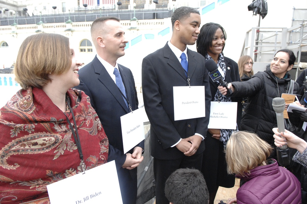Military Service Members Represent President and Vice President at Inauguration Dress Rehearsal