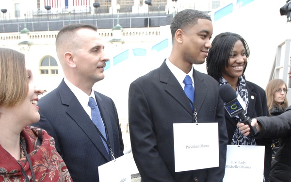 Military Stand-ins Support Inauguration Rehearsal