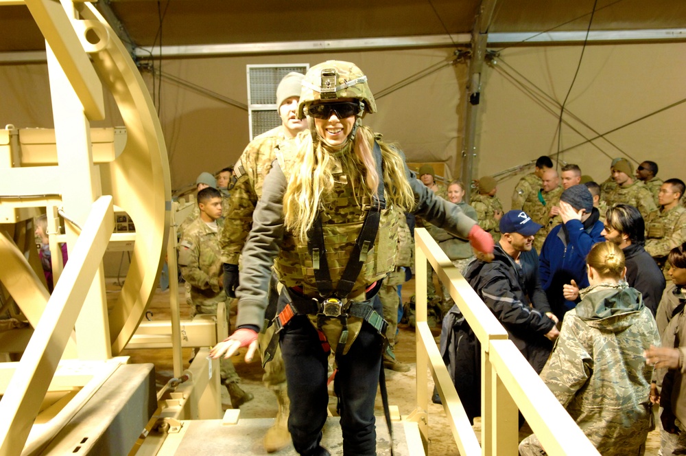 Comedian Iliza Shlesinger Visits Troops at Kyrgyzstan Military Base