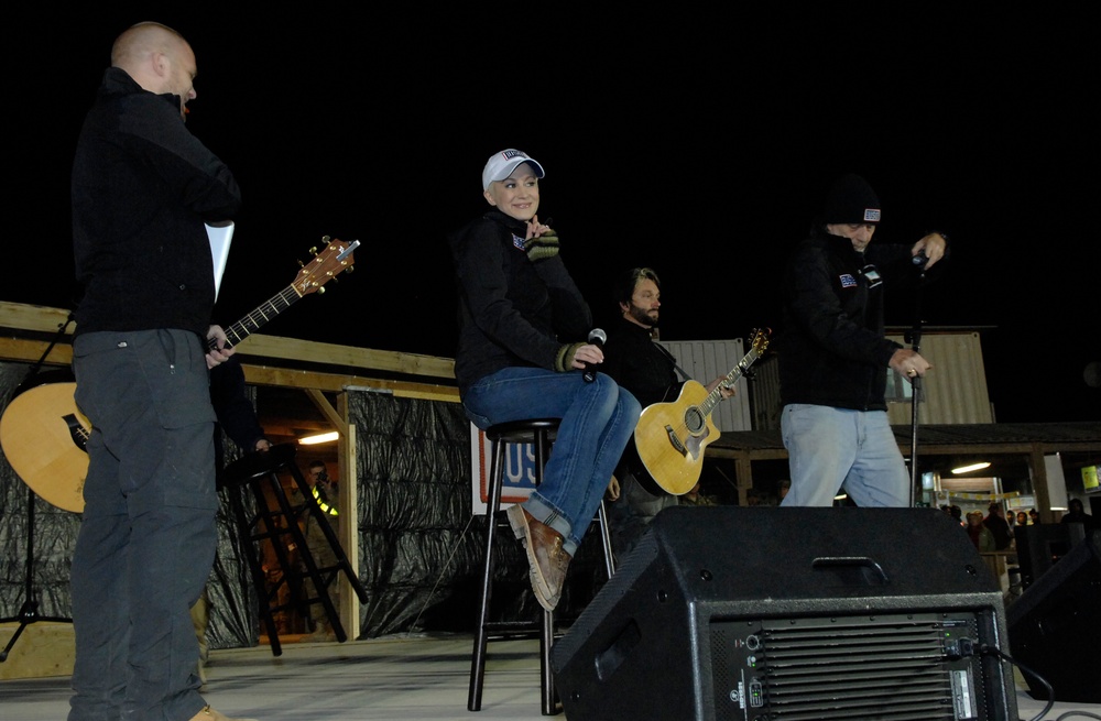Country Singer Kellie Pickler Performs for Troops in Afghanistan
