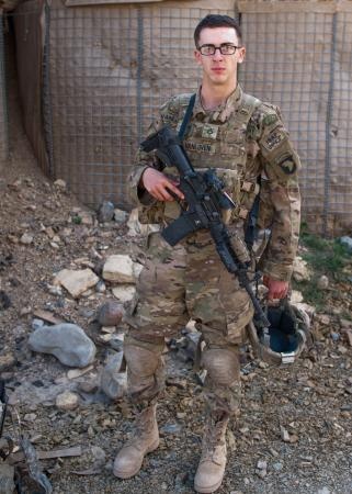 Infantryman Poses After Mission in Afghanistan