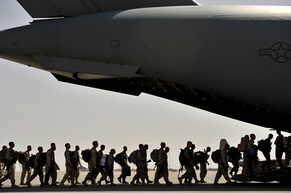 Marines Redeploy from Afghanistan as U.S. Transitions Security Control