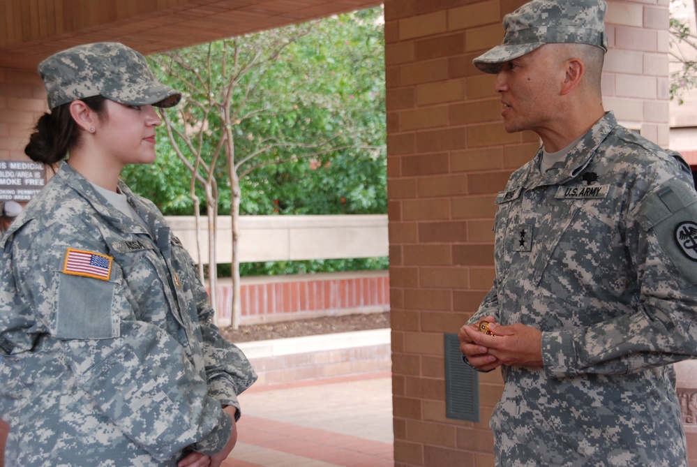 Army General Honors Wish of Young Aspiring Nurse at Military Medical Center