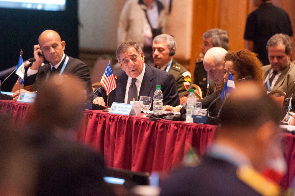 Panetta Addresses Defense Ministers at Conference in Uruguay