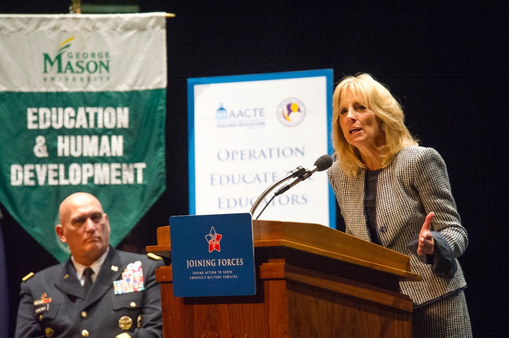 Dr. Jill Biden Advocates for Military Children's Education at &quot;Joining Forces&quot; Event