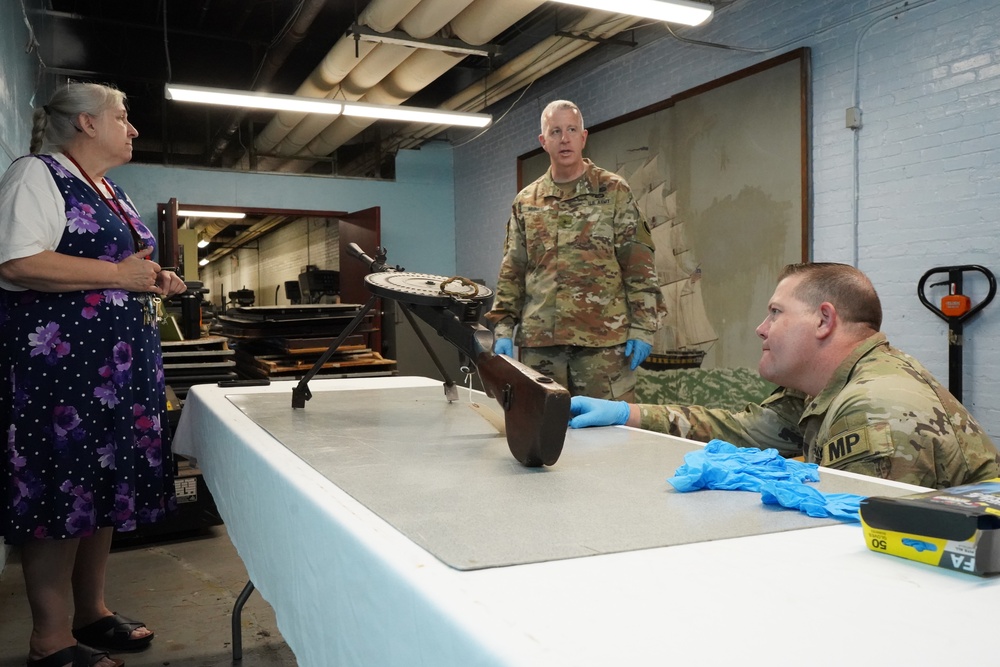 Admiring a Soviet Union Light Machine Gun