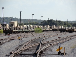 Military Vehicles Loaded for Transport Across U.S.