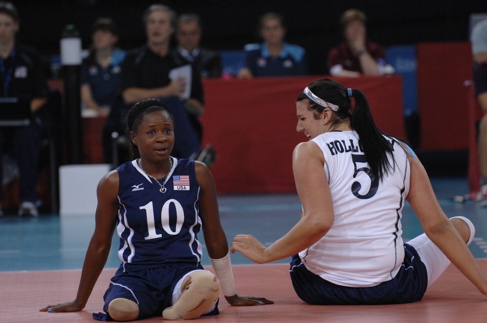 Retired Army Sgt. Kari Miller Competes in Sitting Volleyball at 2012 Paralympics