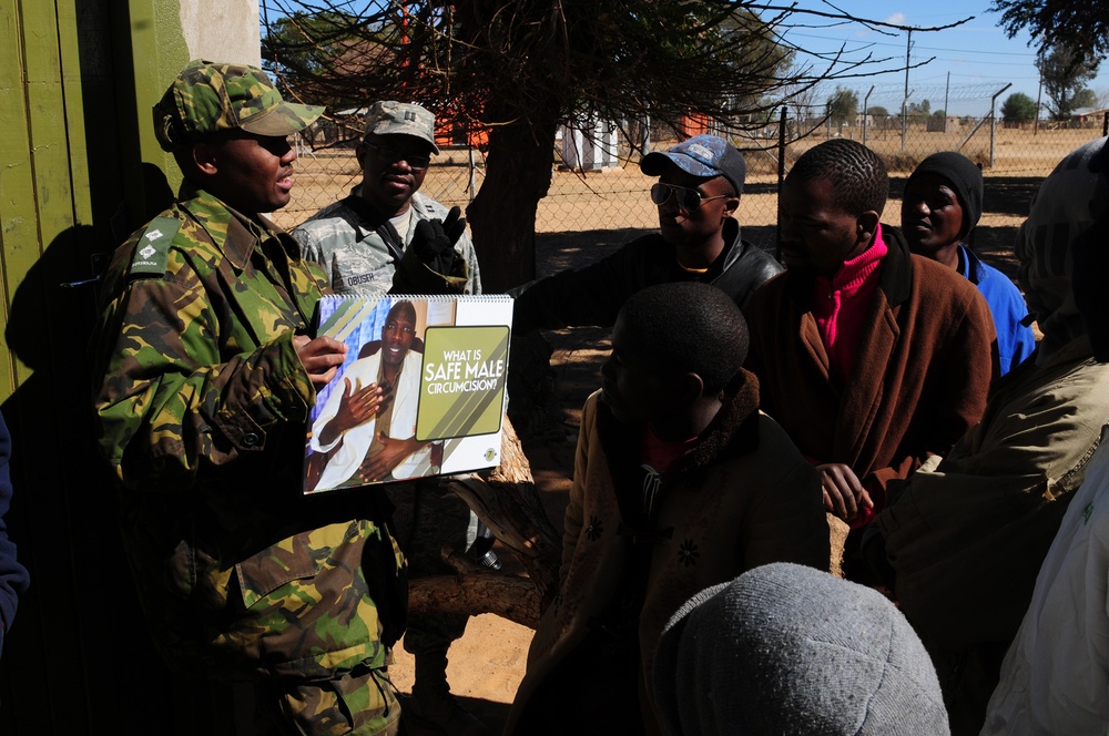 U.S. Air Force Officer Observes Botswana Soldiers Providing Safe Male Circumcisions