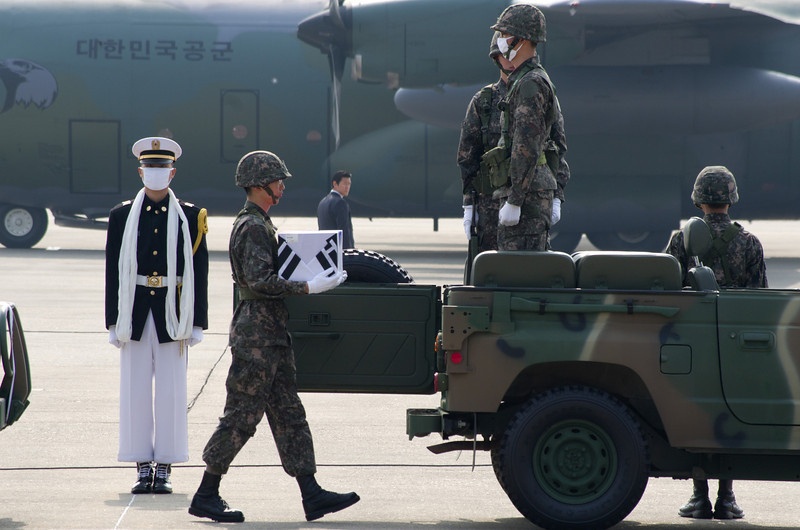 Remains of Korean War Augmentees Returned to South Korea
