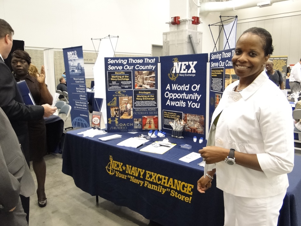 Navy Exchange HR Associate Connects with Prospective Employees at Job Fair