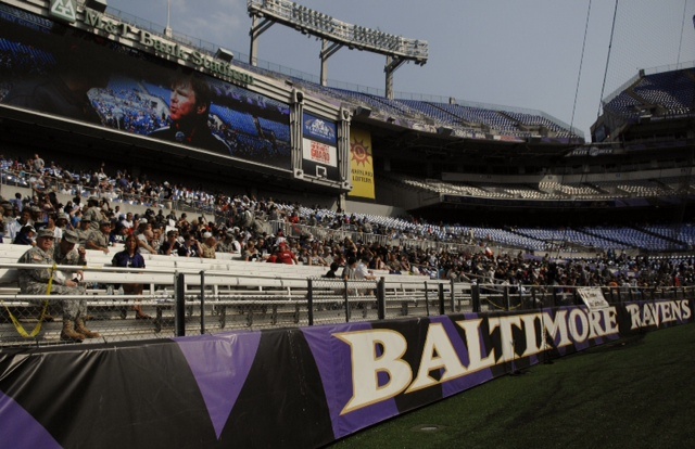 Military Families Attend Baltimore Ravens Practice for Appreciation Day