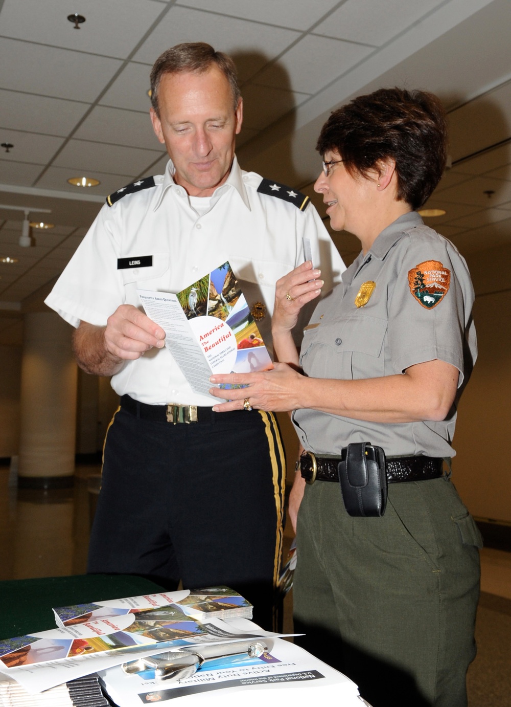 Air Force Colonel Explains National Parks Pass to Army General at Pentagon