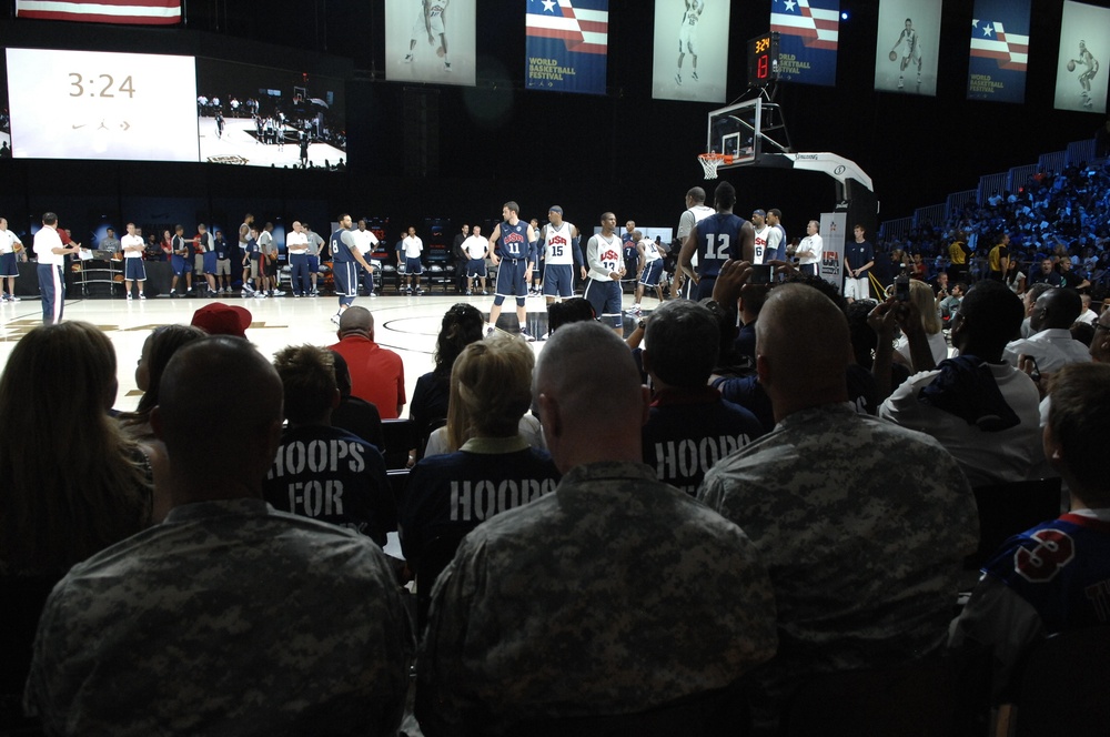 U.S. Men's National Basketball Team Hosts &quot;Hoops for Troops&quot; Scrimmage at D.C. Armory