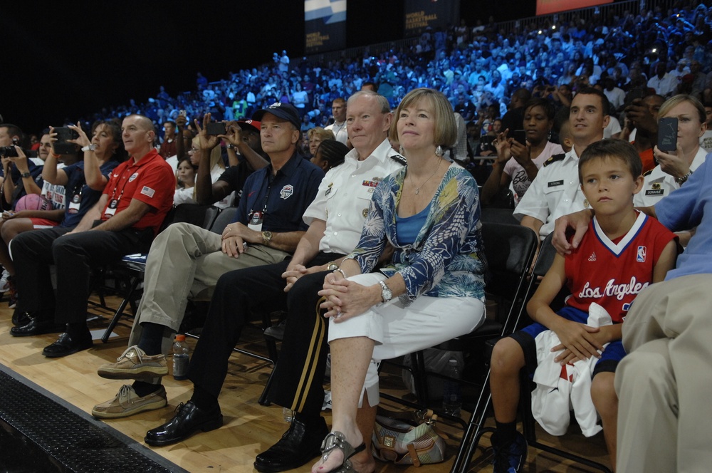 Top Military Leaders Attend USA Basketball Scrimmage