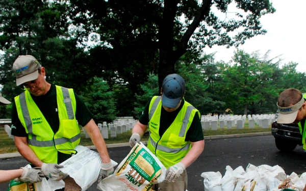 Volunteers Prepare Lime for Arlington National Cemetery