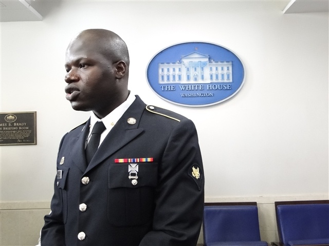 Nigerian-Born Army Specialist Becomes U.S. Citizen at White House Ceremony