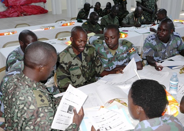 Ugandan Soldiers Train for Deployment Logistics