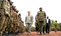 U.S. Army Africa Commander Inspects Sierra Leone Troops Before Deployment