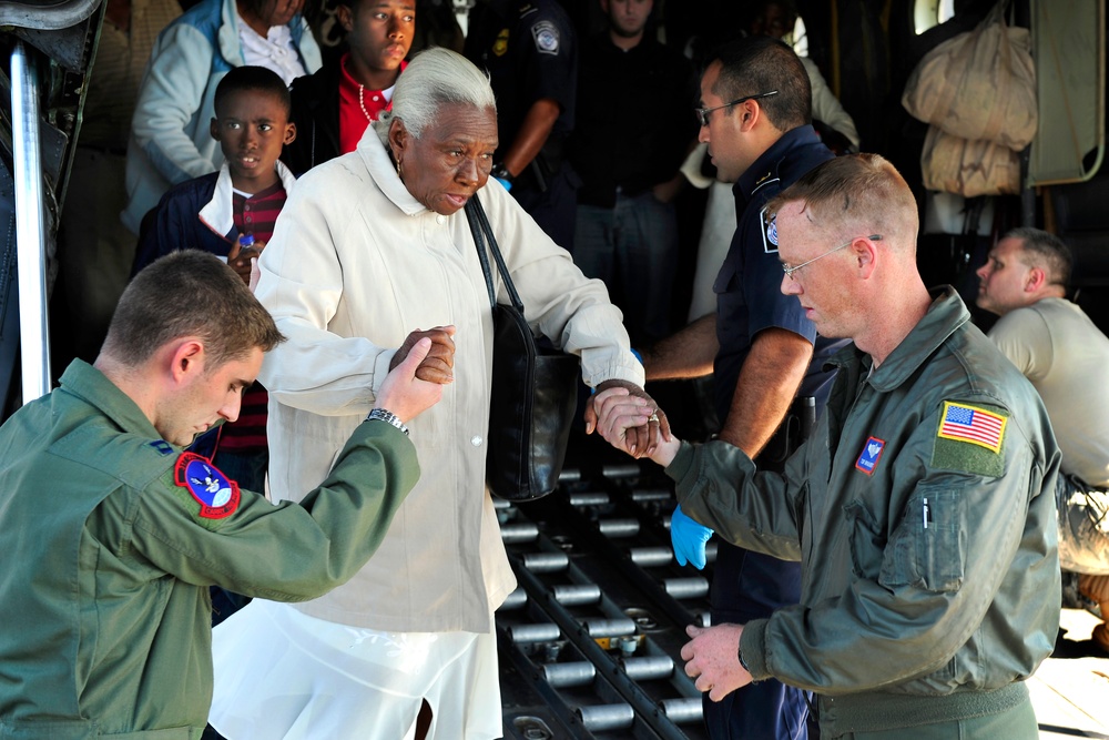 U.S. Air Force Aids Elderly Haitian Earthquake Survivor