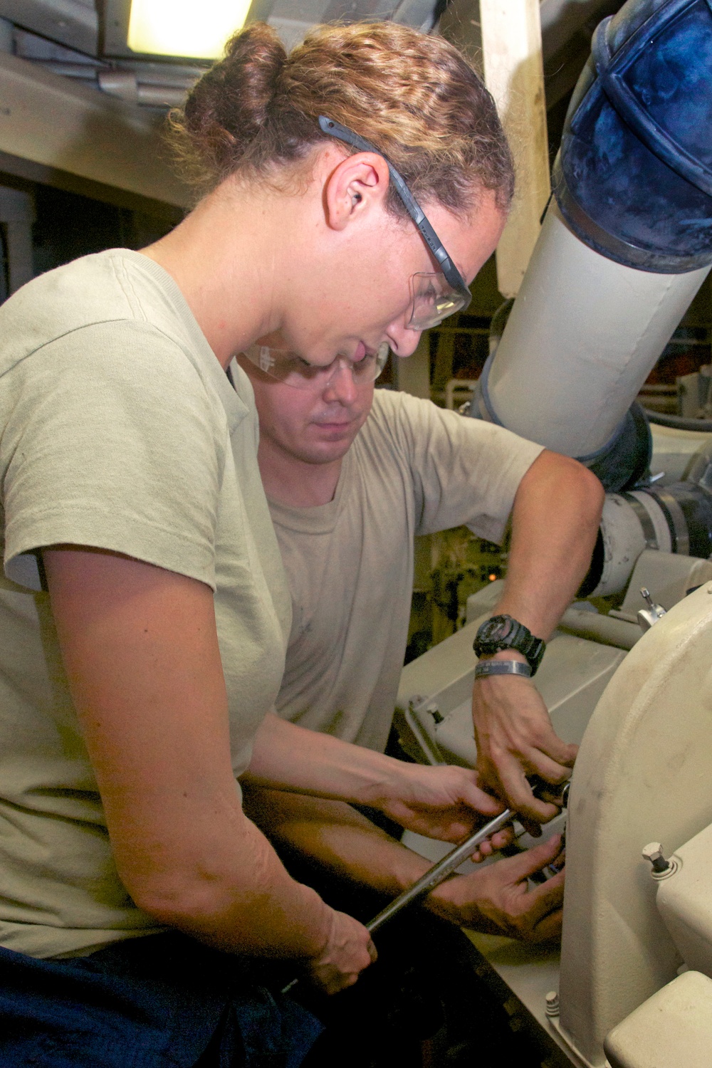 Army Soldiers Maintain Landing Craft During Exercise Tradewinds in Barbados