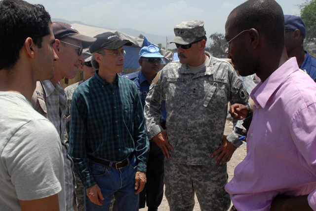 U.S. Military and Congressional Staff Visit Haitians at Ancient Militarie Aeroport