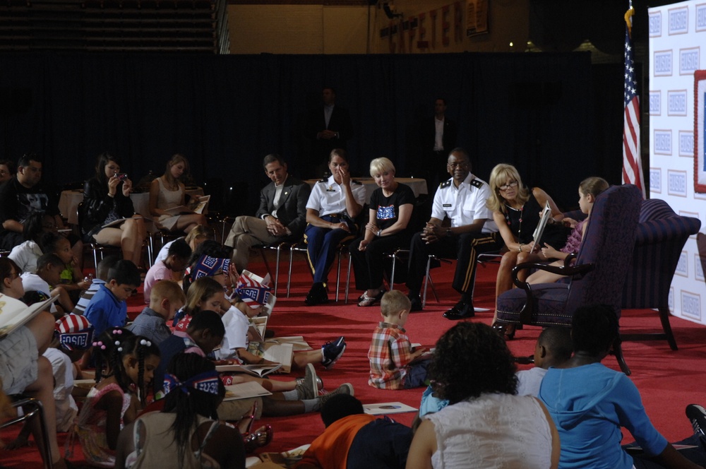 Dr. Jill Biden Reads to Military Families, Donates Book Proceeds to USO