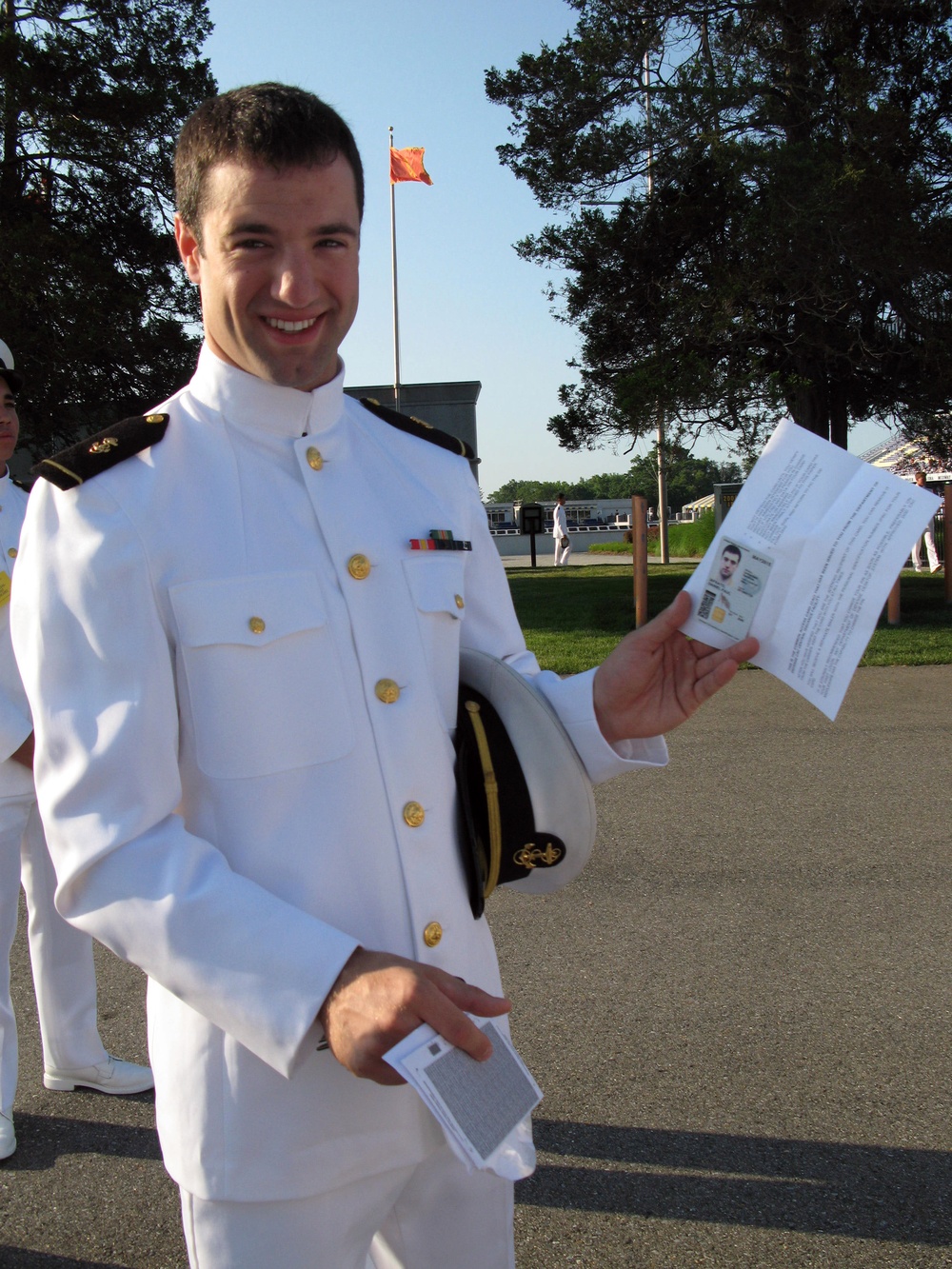 Naval Academy Graduate Receives Officer ID Card