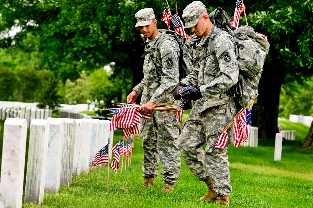 Soldiers Honor Fallen Comrades at Arlington National Cemetery