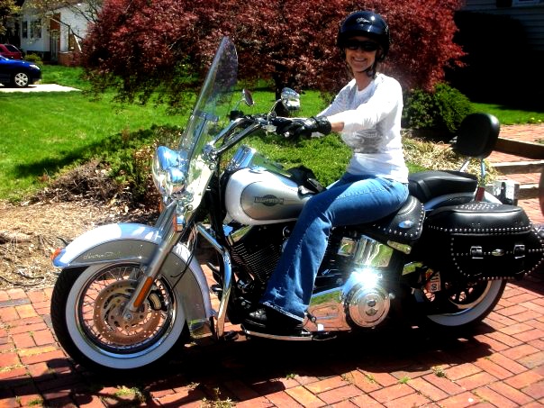 Air Force Colonel Rides Harley-Davidson Motorcycle