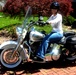 Air Force Colonel Rides Harley-Davidson Motorcycle