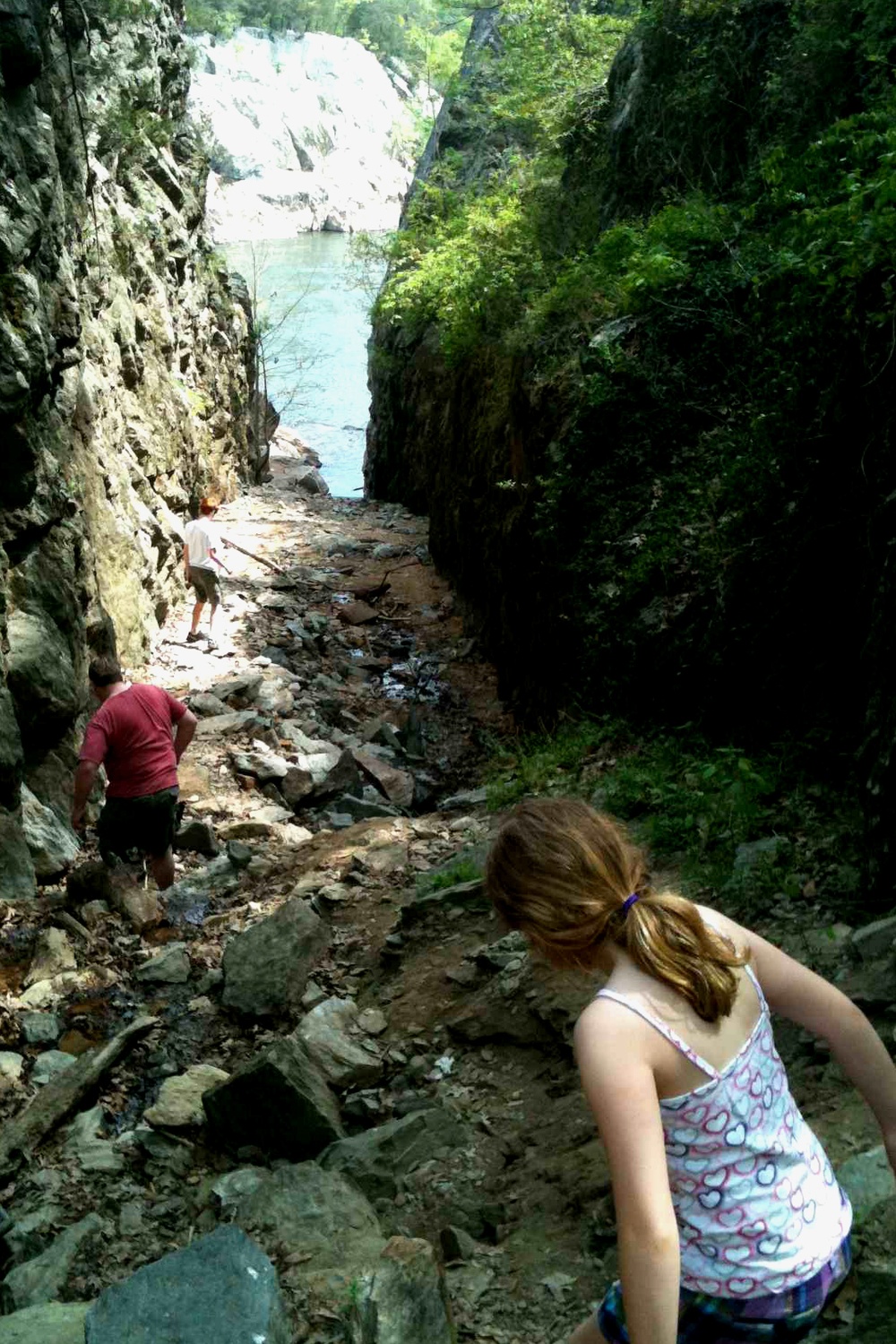 Family Enjoys Scenic Hike at Great Falls National Park